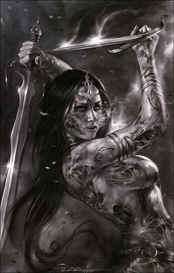 Die!namite issue 4-Z Lucio Parrillo 1:50 Greyscale Virgin Cover