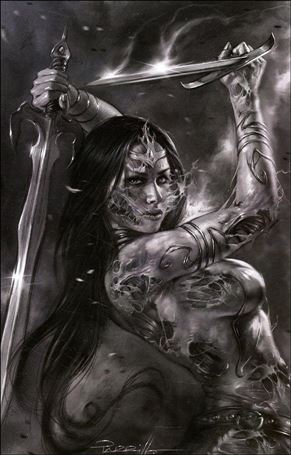 Die!namite issue 4-Z Lucio Parrillo 1:50 Greyscale Virgin Cover
