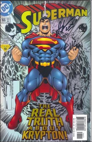 Superman (1987) issue 166-C DF Foil Cover (signed by J. Loeb & E. McGuinness)
