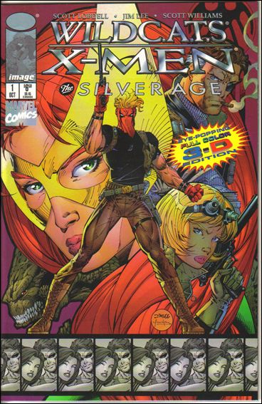 WildC.A.T.s/X-Men: The Silver Age issue 1-C 3-D Edition - Jim Lee Cover