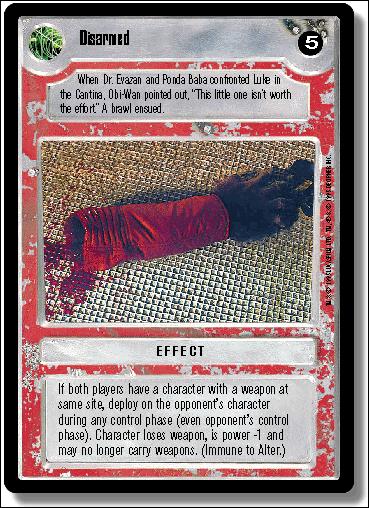 Star Wars: Premiere Limited (Base Set) card 209 Disarmed