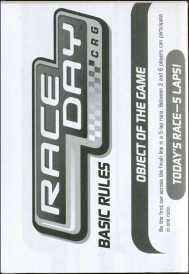 NASCAR Race Day 2005 card 9 Rules Insert (Starter Deck)