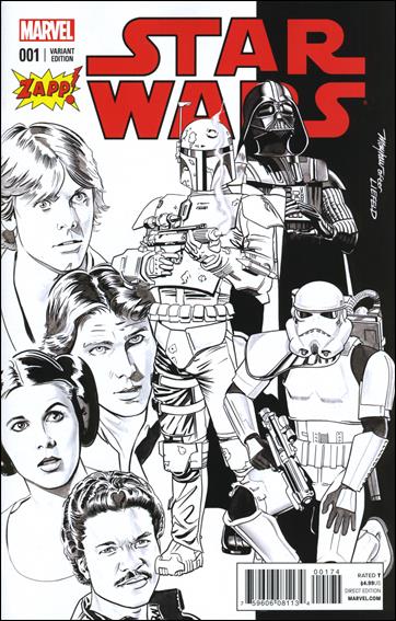 Star Wars (2015) issue 1-YW Mike Mayhew Zapp Comics B&W Cover 1/1500