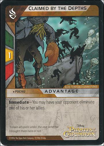Pirates of the Caribbean - Dead Man's Chest (Base Set) card PDC102 Claimed by the Depths