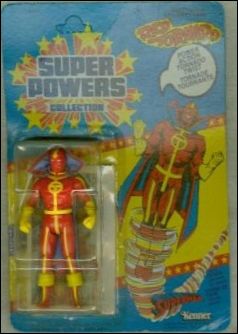 Super Powers Collection Action Figures (1984) figure 15-C Red Tornado (Canadian Card)