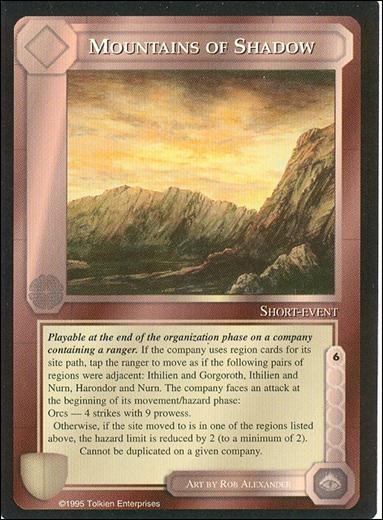 Middle-Earth: The Wizards (Base Set) card 298 Mountains of Shadow