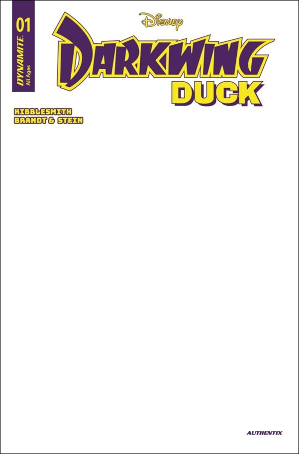 Darkwing Duck (2025) issue 1-H Blank Authentix Sketch Cover