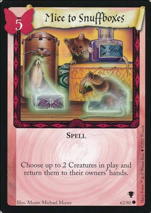 Harry Potter: Quidditch Cup (Base Set) card 62 Mice to Snuffboxes