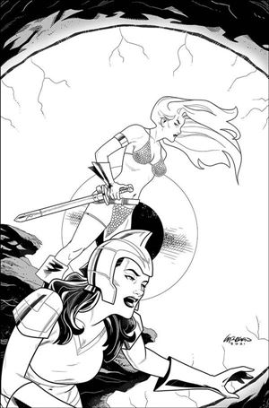 Red Sonja: The Superpowers issue 3-H Lee Ferguson 1:7 Black & White Virgin Cover