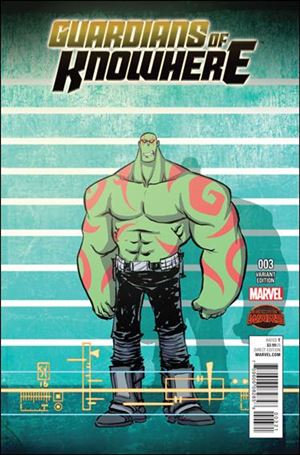 Guardians of Knowhere issue 3-B Skottie Young Drax Cover