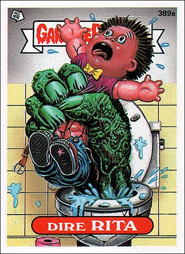 Garbage Pail Kids: Series 10 (Base Set) card 389a Dire Rita