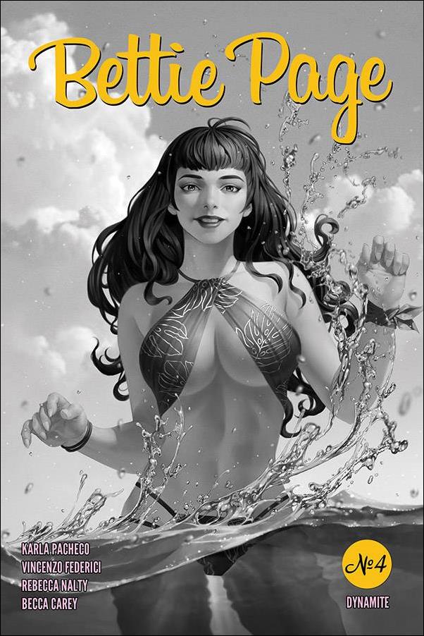 Bettie Page (2020) issue 4-M Jung-Geun Yoon 1:25 Black & White Cover