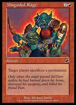 Magic the Gathering: Scourge (Base Set) card 99 Misguided Rage