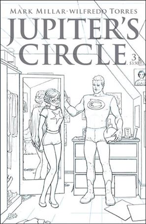 Jupiter's Circle (2015/04) issue 3-C Black & White Cover
