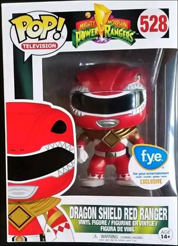 POP! Television figure 528 Dragon Shield Red Ranger FYE Exclusive
