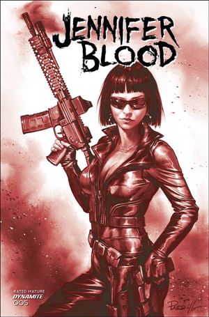 Jennifer Blood (2021) issue 5-J Lucio Parrillo 1:10 Red Tint Cover