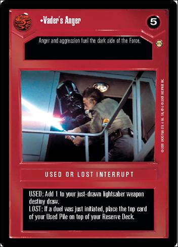 Star Wars: Tatooine Limited (Base Set) card 41 Vader's Anger