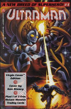 Ultraman (1993) issue 1-B Polybagged Virgin Cover with Trading Card