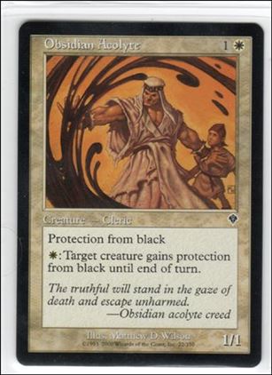 Magic the Gathering: Invasion (Base Set) card 22 Obsidian Acolyte