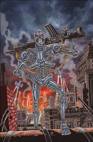 Terminator (2024) issue 3-T Ken Haeser Foil Virgin 1:10 Cardstock Cover