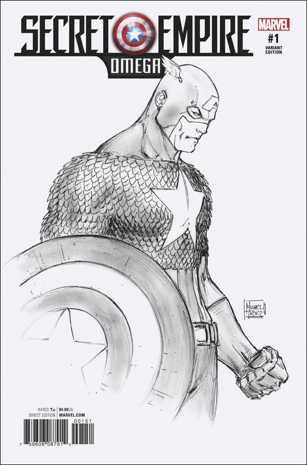Secret Empire: Omega issue 1-E Michael Turner 1:100 Black and White Cover