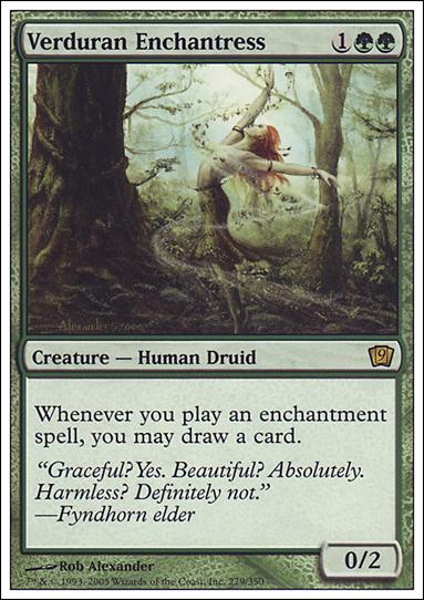 Magic the Gathering: 9th Edition (Base Set) card 279 Verduran Enchantress