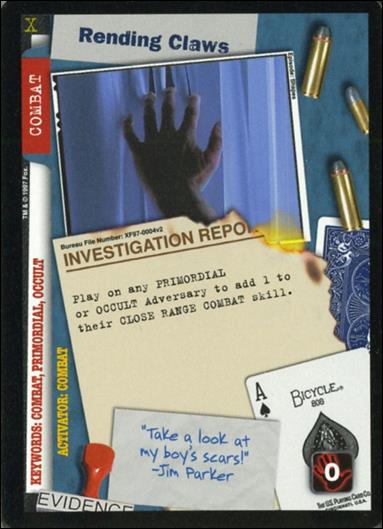 X-Files: The Truth Is Out There (Base Set) card XF97-0004v2 Rending Claws