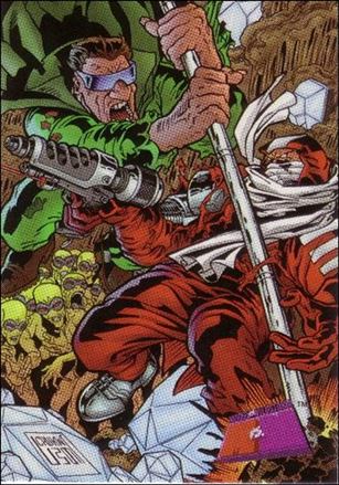 Marvel vs WildStorm (Base Set) card 74 Mole-Man vs. Gnome
