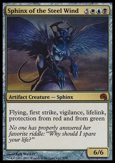 Magic the Gathering: Premium Deck Series: Graveborn (Base Set) card 9 Sphinx of the Steel Wind