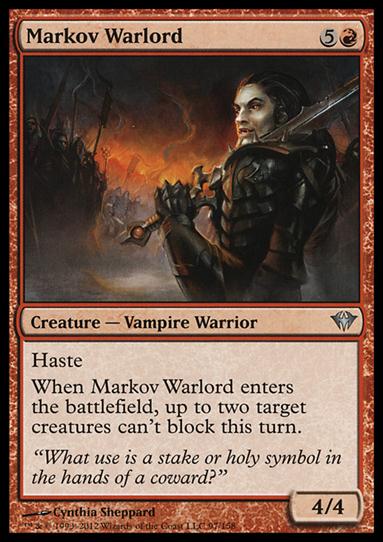 Magic the Gathering: Dark Ascension (Base Set) card 97 Markov Warlord