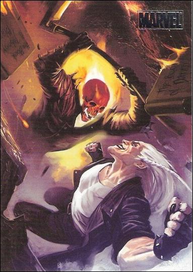 Marvel Heroes and Villains (Silver Foil Parallel Base Set) card 32 Ghost Rider vs Blackout