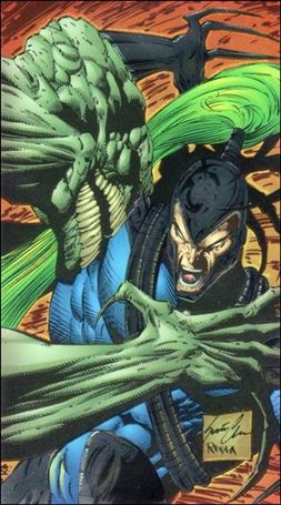 WildC.A.T.s '94 (Base Set) card 78 WarBlade vs. Daemonite