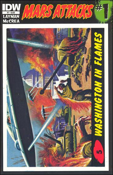 Mars Attacks (2012) issue 1-E Card #5 (Washington in Flames)