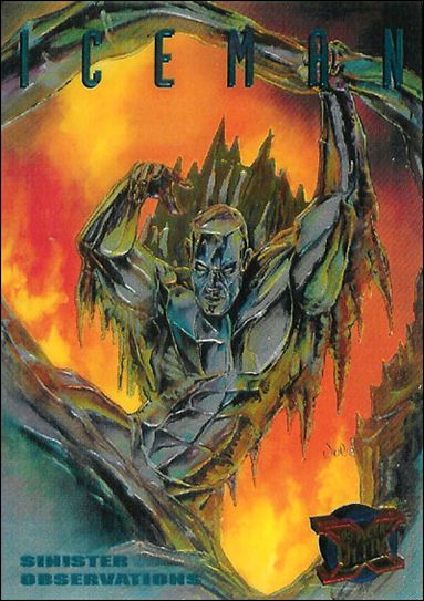 1995 Fleer Ultra X-Men (Sinister Observations Subset) card 5 Iceman