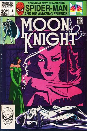 Moon Knight (1980) issue 14-B UK Price Cover