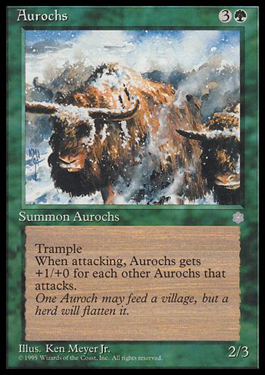 Magic the Gathering: Ice Age (Base Set) card 225 Aurochs