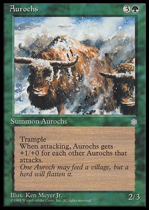 Magic the Gathering: Ice Age (Base Set) card 225 Aurochs