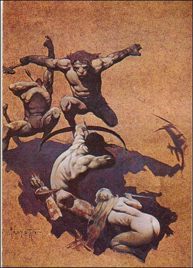 Frazetta (Base Set) card 6 Land of Terror