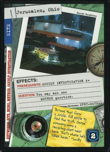X-Files: 101361 (Base Set) card XF97-0470x1 Jerusalem, Ohio