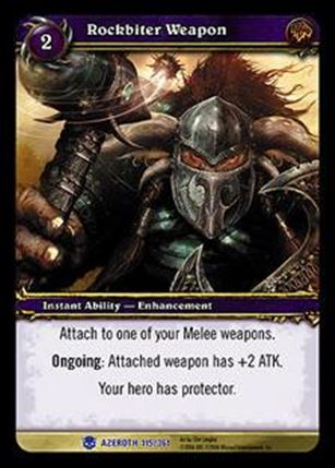 World of Warcraft: Heroes of Azeroth (Base Set) card 115 Rockbiter Weapon