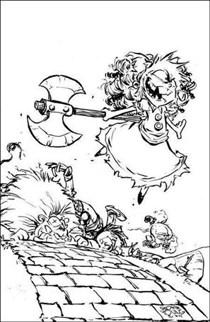 I Hate Fairyland (2022) issue 17-D Skottie Young B&W Virgin 1:25 Cover