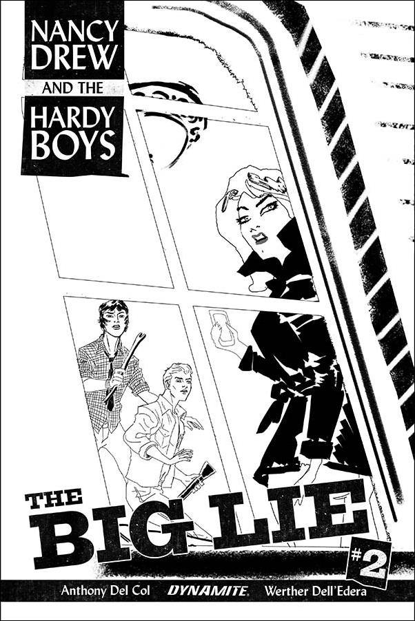 Nancy Drew and the Hardy Boys: The Big Lie issue 2-C Dave Bullock 1:10 B&W Cover