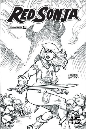 Red Sonja (2019) issue 8-M Joseph Michael Linsner 1:30 Black & White Cover