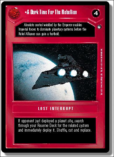 Star Wars: Hoth Limited (Base Set) card 35 A Dark Time For The Rebellion