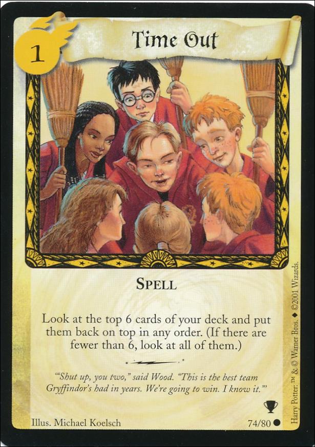 Harry Potter: Quidditch Cup (Base Set) card 74 Time Out