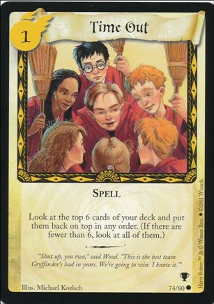 Harry Potter: Quidditch Cup (Base Set) card 74 Time Out