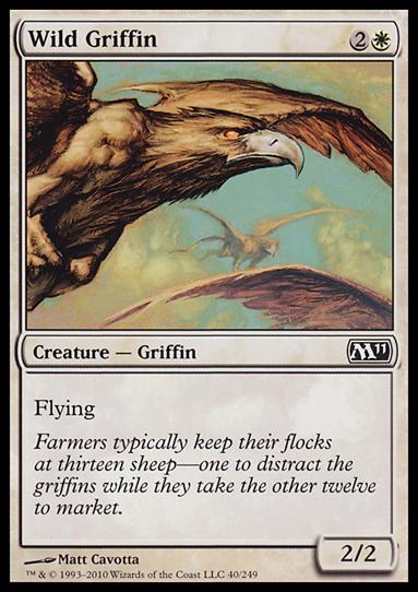 Magic the Gathering: 2011 Core Set (Base Set) card 40 Wild Griffin